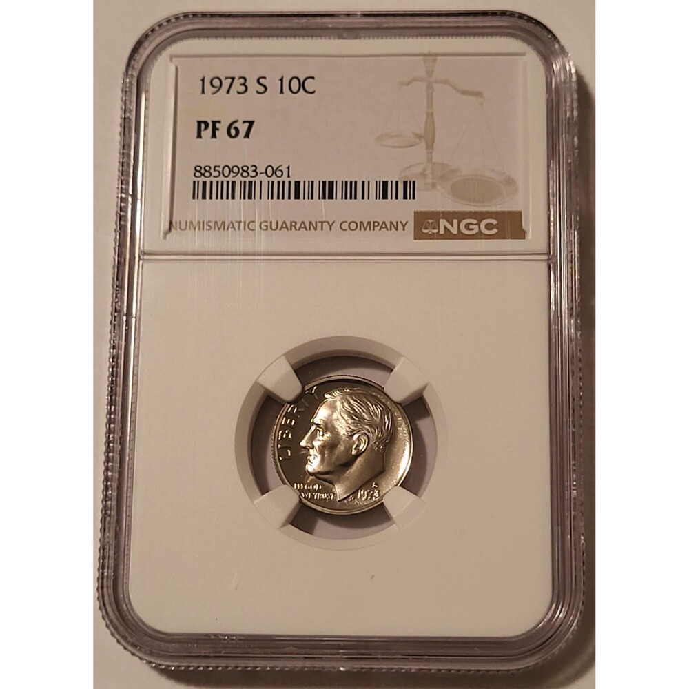 1973 S Roosevelt Dime Proof PF67 NGC